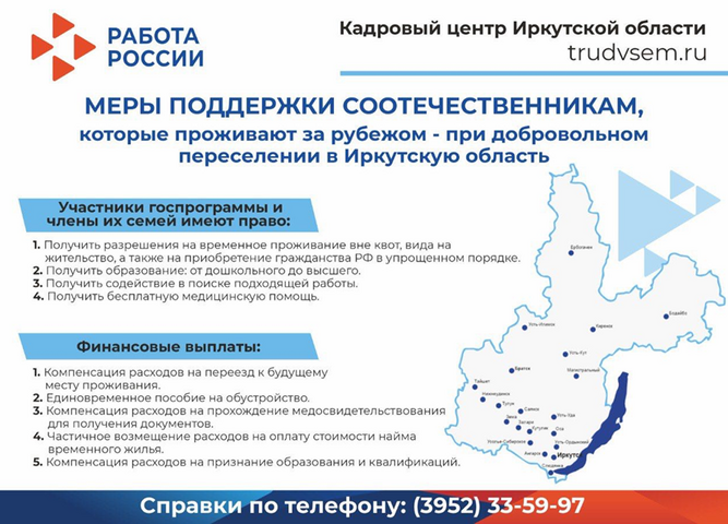 В Иркутской области стартовала подпрограмма по содействию переселению соотечественников